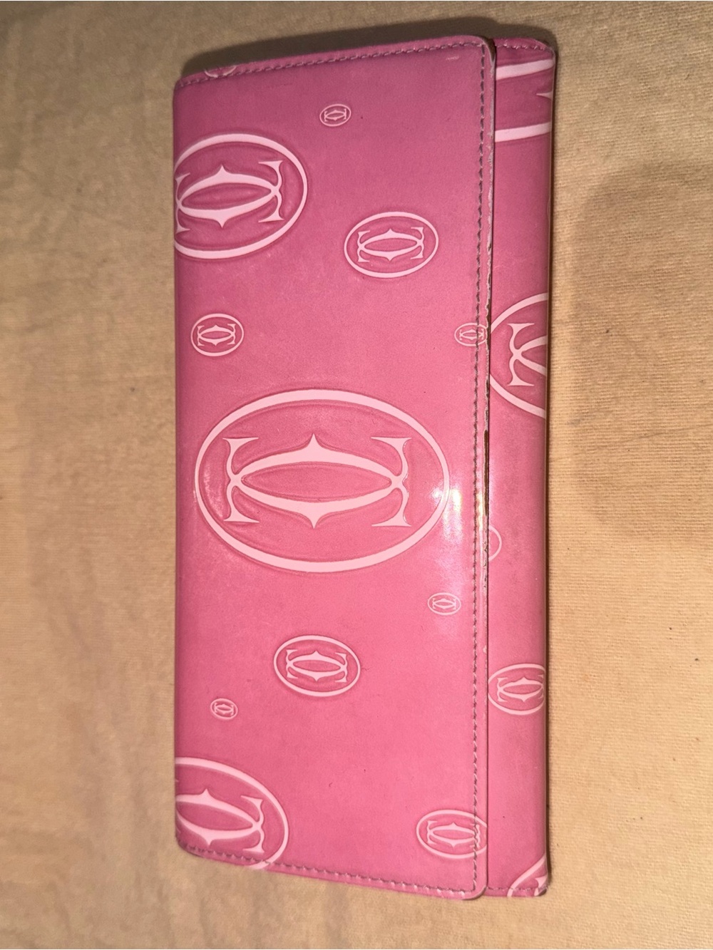 Cartier birthday Pink Women's Long Wallet - Branded Logo Print